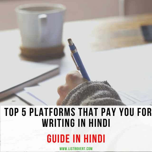 Top 5 platforms that pay you for writing in Hindi
